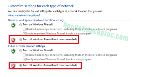 Cách bật tắt tường lửa windown