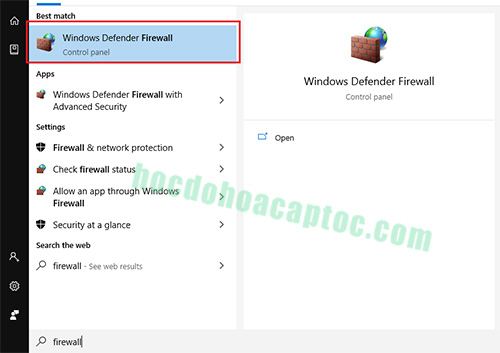 Cách bật tắt tường lửa windown