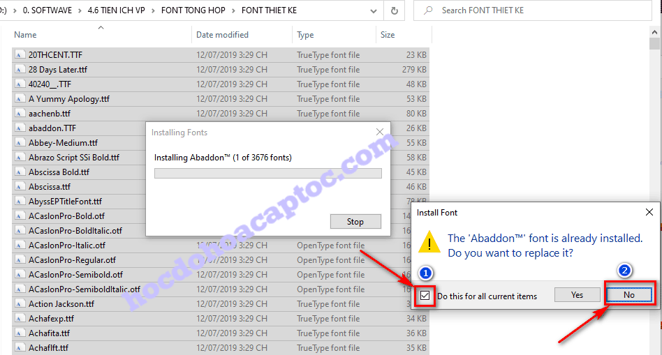 Hướng dẫn cài Font chữ cho Photoshop, Coreldraw, Illustrator, Indesign