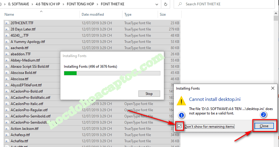 Hướng dẫn cài Font chữ cho Photoshop, Coreldraw, Illustrator, Indesign