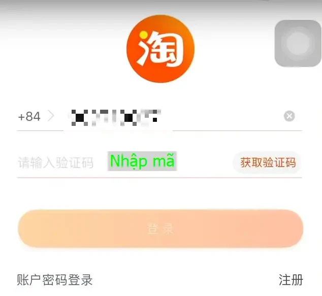 Cách tạo tài khoản taobao