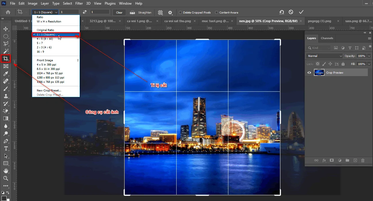 Cách tạo ra một thành phố xoay tròn trong photoshop