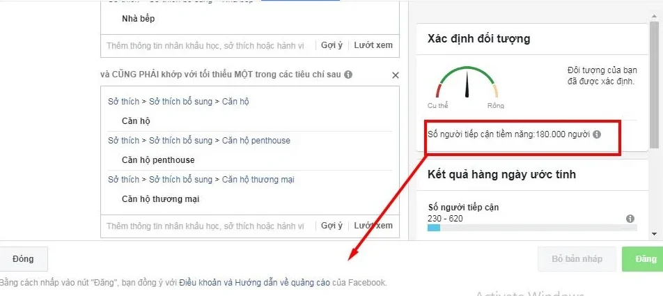 Các thuật ngữ trong Facebook khách hàng tiềm năng