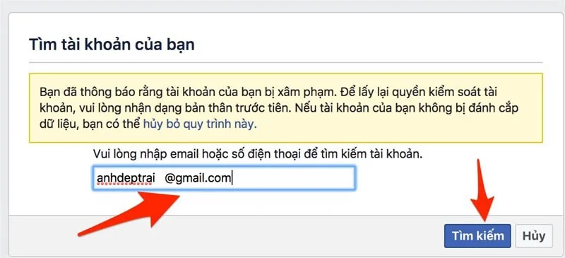 Cách lấy lại tài khoản facebook