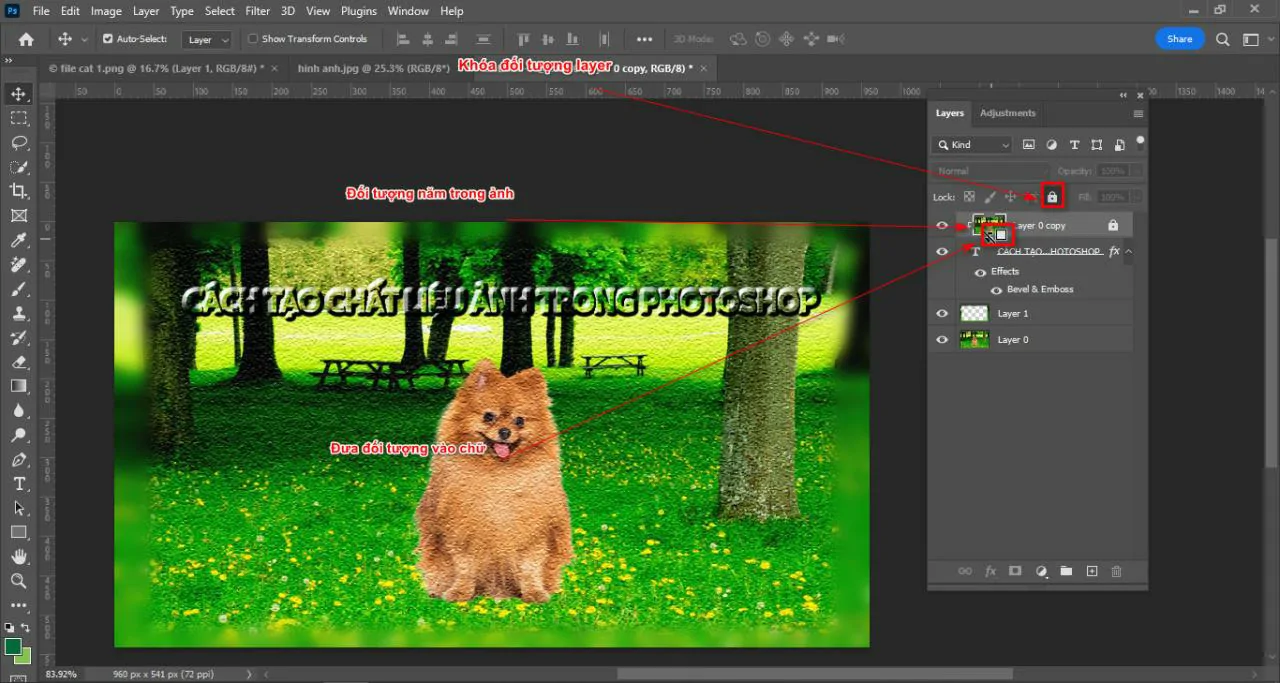 Cách tạo chất liệu ảnh trong photoshop