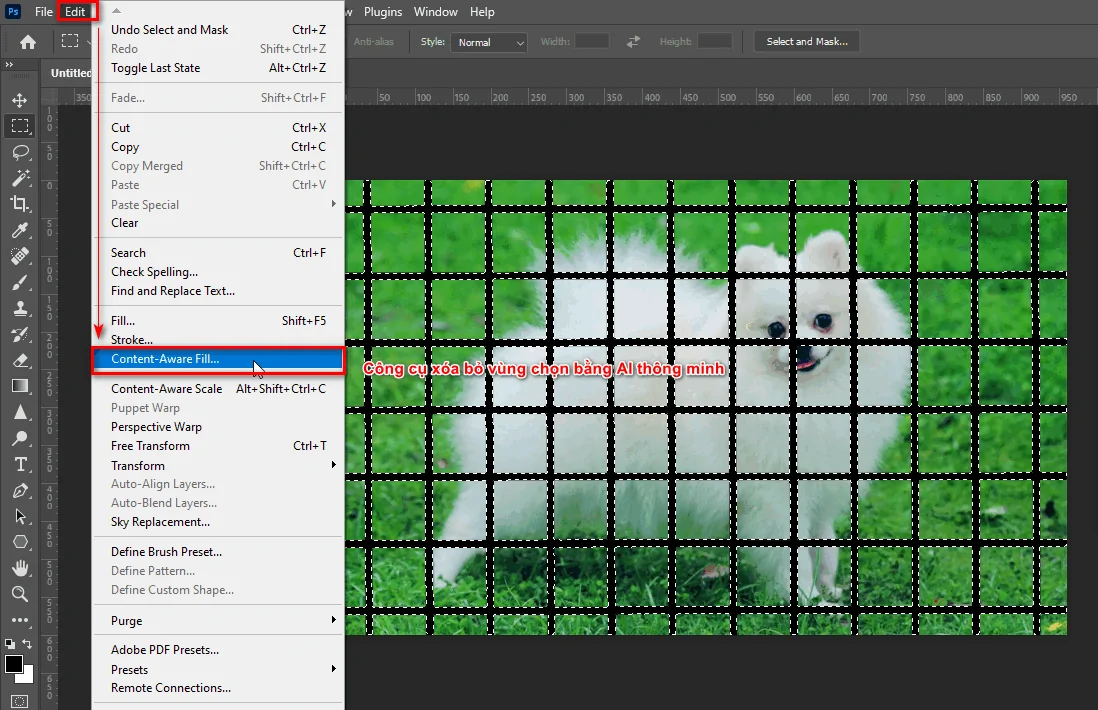 Cách xóa vật thể thừa trong photoshop