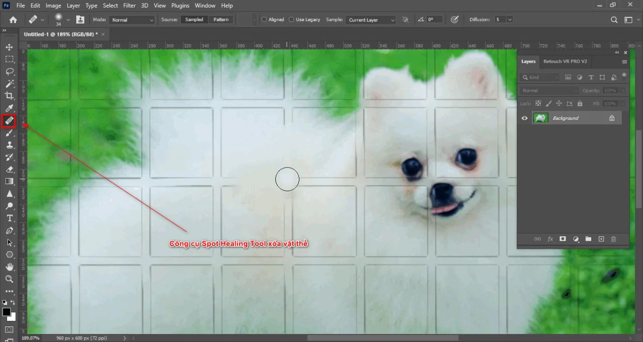 Cách xóa vật thể thừa trong photoshop