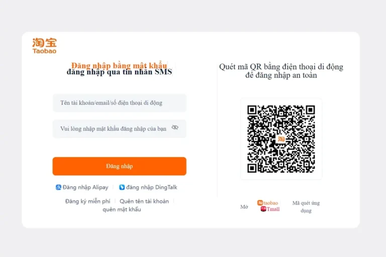 Cách tạo tài khoản taobao sử dụng bằng tiếng việt