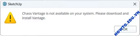 Sửa lỗi chao Vantage live link không hoạt động trong sketchup 2024