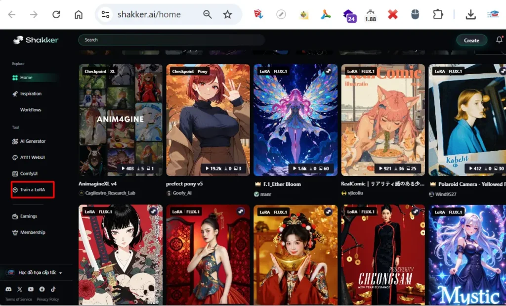 Hướng dẫn tạo ảnh trên shakker Ai hoàn toàn miễn phí